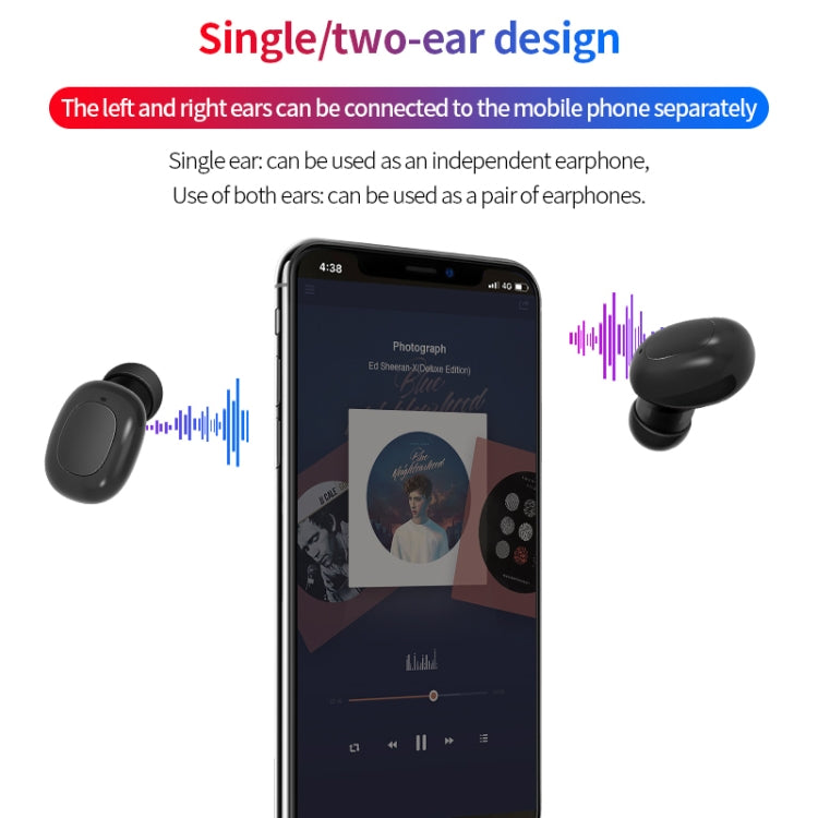 Écouteurs Bluetooth sans fil A10 TWS en forme de capsule spatiale avec boîtier de chargement magnétique et cordon, prise en charge des appels HD et couplage automatique Bluetooth, noir, noir et blanc, blanc, blanc et noir